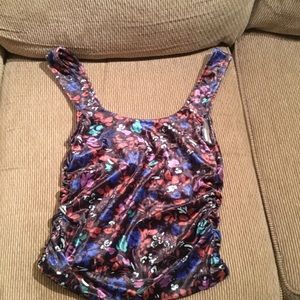 Free people velvet eyelet back closure top